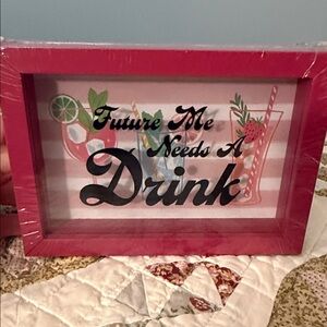 Future Me needs a drink piggy bank new in package